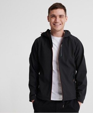 Superdry Hooded Softshell Férfi Kabát Fekete | COTWB9217